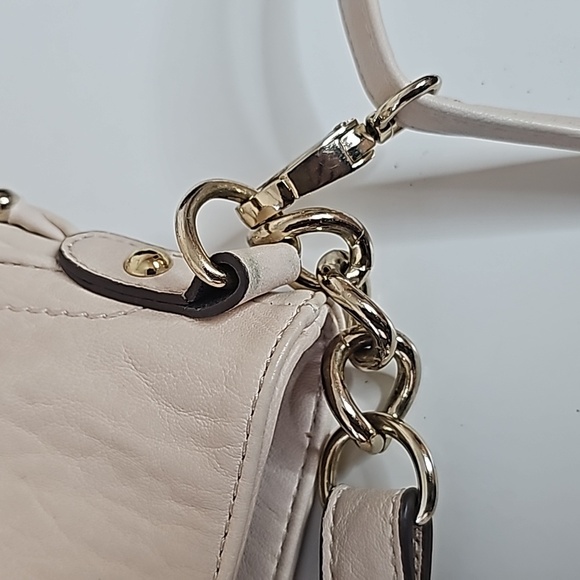 Jessica Simpson Zip LeatherExterior Bags & Handbags, Cream Crossbody - Picture 5 of 16